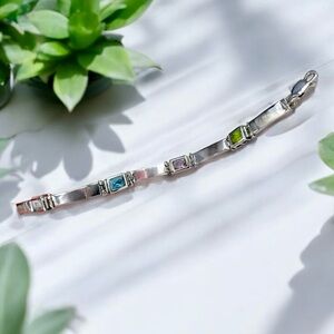 🌺Sterling & Multi Gemstone Bracelet
